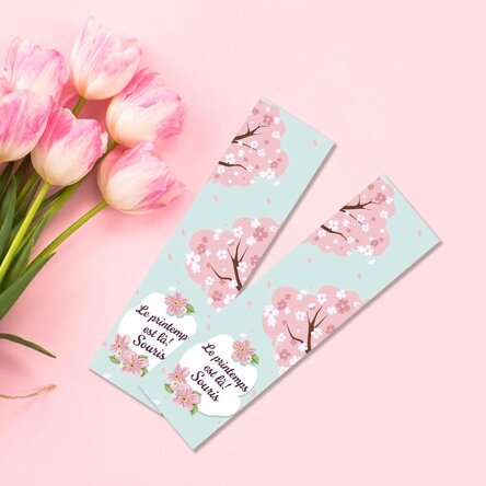 Marque-page personnalisé avec message - C'est le printemps !