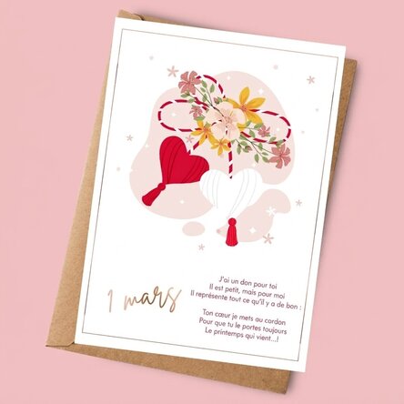 Carte personnalisée avec texte - Belle printemps