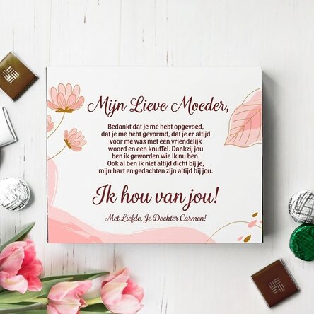 Snoepdoos met gepersonaliseerde tekst - Lieve mama!