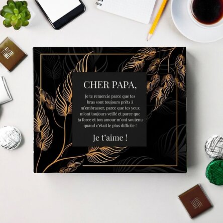 Boîte de bonbons personnalisée avec inscription - « Cher papa »