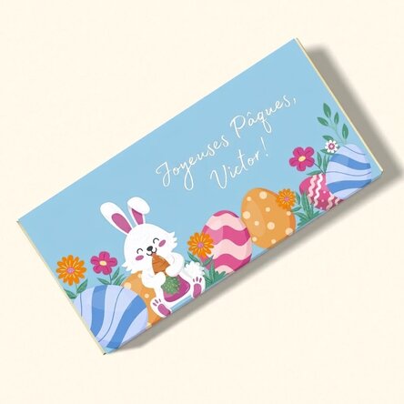 Chocolat personnalisé avec un message - Joyeuses Pâques !