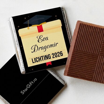 Gepersonaliseerde mini-chocolade met tekst - Afstuderen