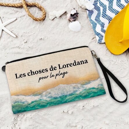 Trousse d'accessoires personnalisée avec inscription - Articles de plage