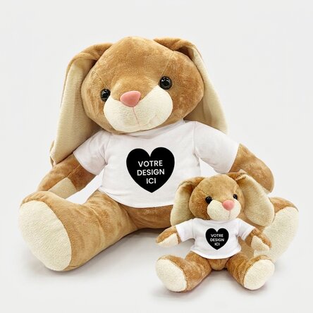 Lapin personnalisé avec ton motif - Modèle « cœur »