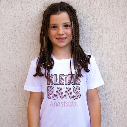 Sportshirt voor kinderen, gepersonaliseerd met naam - Mini Boss