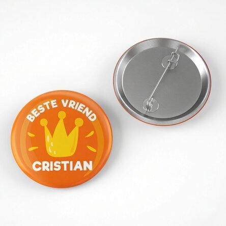 Gepersonaliseerde button met tekst - Beste vriend