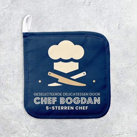 Gepersonaliseerde onderzetter voor hete pannen met tekst - Verkozen delicatessen