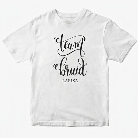 T-shirt met gepersonaliseerde tekst voor vrijgezellen - Team Bride