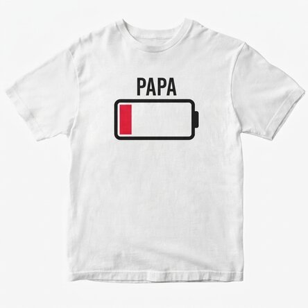 T-shirt met eigen tekst - Low battery