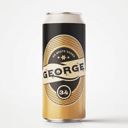 Bier in een blikje met gepersonaliseerde tekst - Van harte gefeliciteerd!