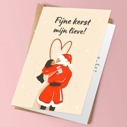 Gepersonaliseerde kerstkaart met een kerstboodschap voor een stel