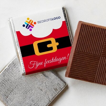 Gepersonaliseerde mini-chocolade met logo - Kerstman
