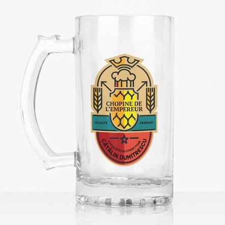 Chope à bière personnalisée avec inscription - La chope de l'empereur