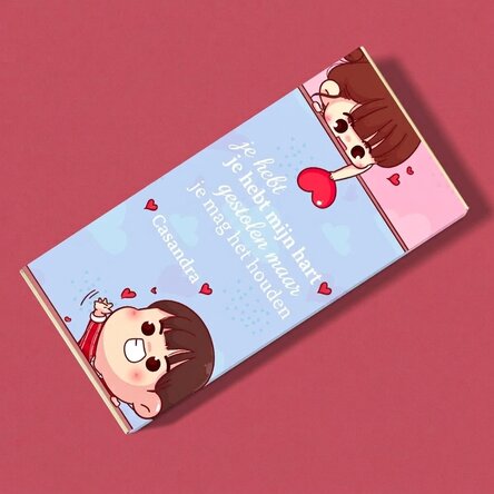 Chocolade met een persoonlijke boodschap - You stole my heart