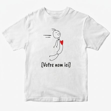 T-shirt en coton pour homme, personnalisé avec un texte - Magnet