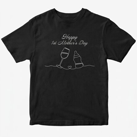 Katoenen T-shirt met gepersonaliseerde tekst voor aanstaande moeders