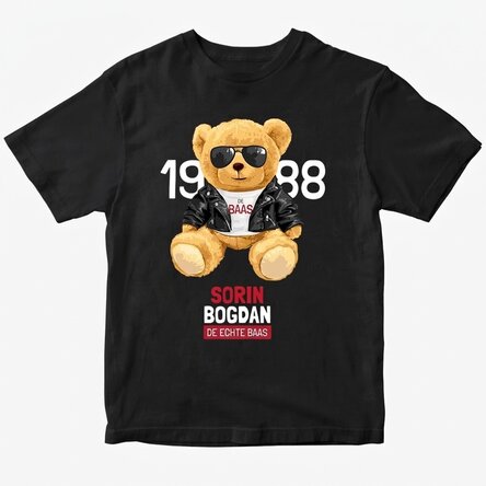 Katoenen T-shirt met gepersonaliseerde tekst - Like a boss
