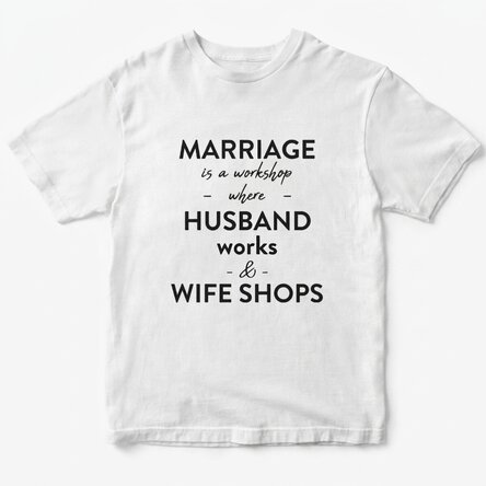 Gepersonaliseerd katoenen T-shirt met tekst over het huwelijk