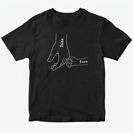 Katoenen T-shirt met gepersonaliseerde tekst - Altijd samen