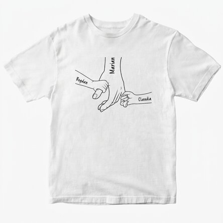 Katoenen T-shirt met gepersonaliseerde tekst - Altijd dichtbij