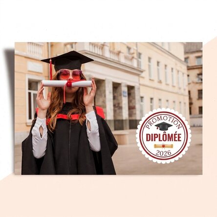 Diplôme personnalisé avec photo et texte - Des moments inoubliables