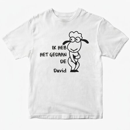 Katoenen T-shirt met gepersonaliseerde tekst - Ik heb het verprutst