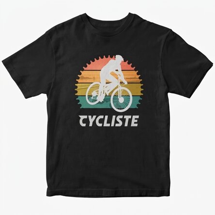 T-shirt en coton personnalisé avec un texte - Cycliste