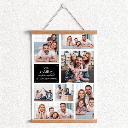 Gepersonaliseerde poster met 7 familiefoto’s