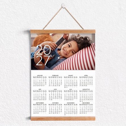 Gepersonaliseerde kalenderposter met ophanghaak en een foto