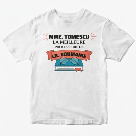 T-shirt en coton personnalisé avec l'inscription « Best teacher »