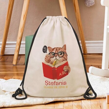 Sac à dos personnalisé avec prénom - Meow