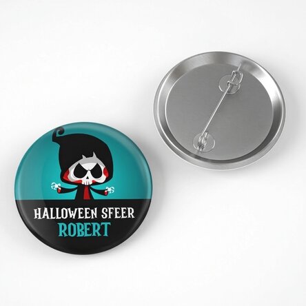 Gepersonaliseerde button met naam - Halloween-sfeer