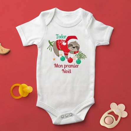 Body pour bébé personnalisé avec un texte - Lenes de Noël