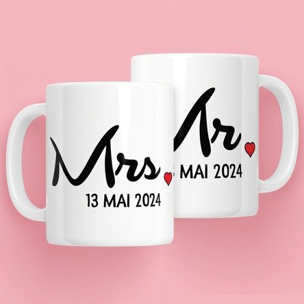 Tasses pour couple - Mme et M.