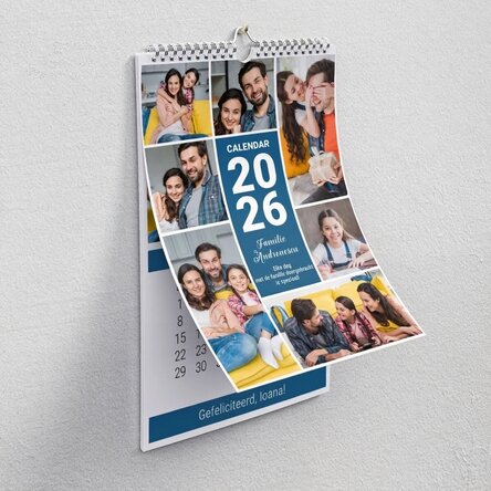 Gepersonaliseerde kalender met foto’s en een boodschap - Momenten samen