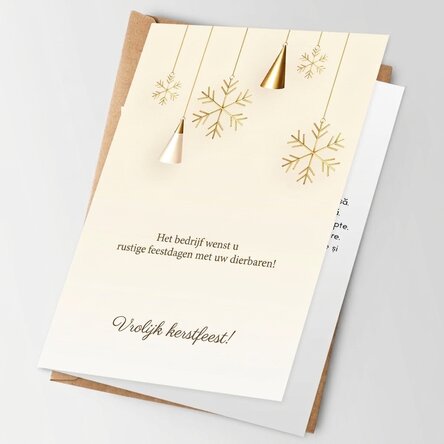 Gepersonaliseerde wenskaart, achterkant met tekst en logo - Decoraties