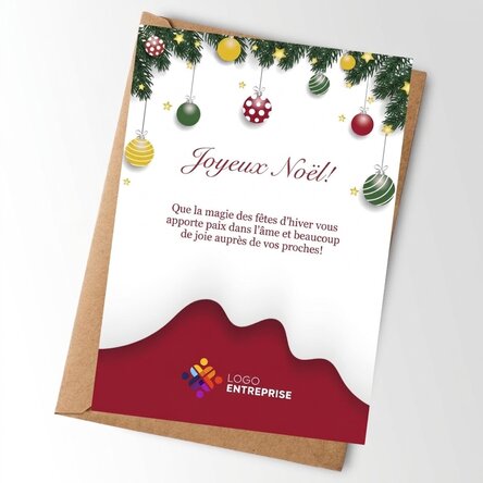Carte personnalisée avec logo et texte - Carte de Noël