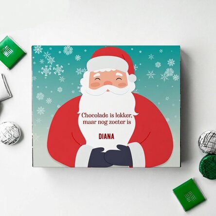 Gepersonaliseerde bonbondoos met tekst - Kerstman