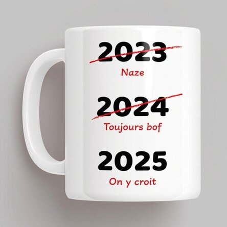 Tasse personnalisée avec inscription - Bonne année