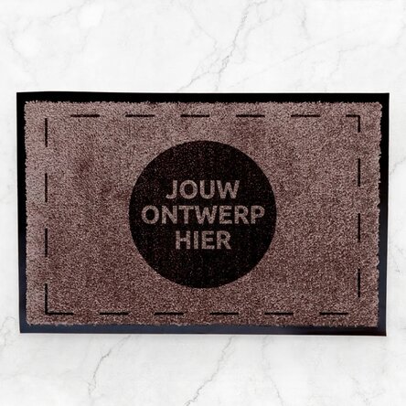 Op maat gemaakte vloermat voor binnenshuis met jouw eigen ontwerp