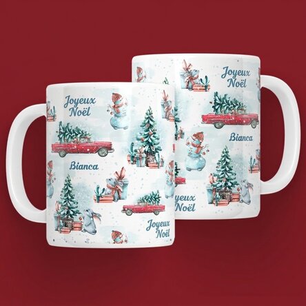 Tasse personnalisée avec le texte « Merry Christmas »