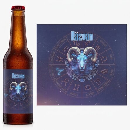 Bier met naam en sterrenbeeld - Ram