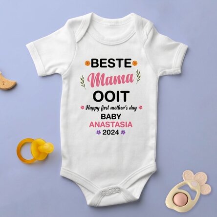 Gepersonaliseerd rompertje voor kinderen met tekst - Moederdag