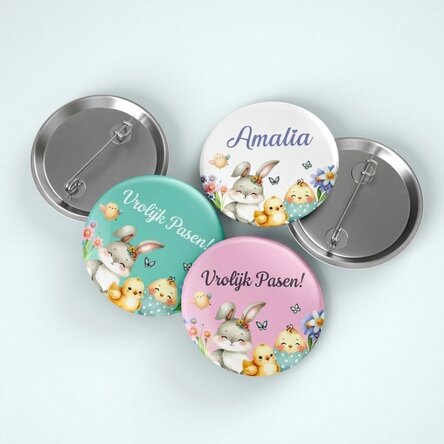Gepersonaliseerde button met naam – paasontwerp