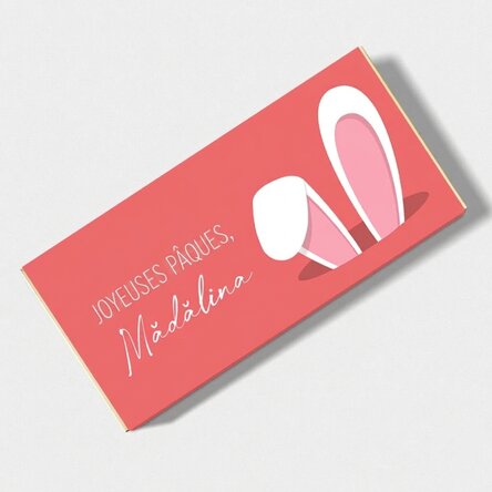 Chocolat personnalisé avec un message - Bunny