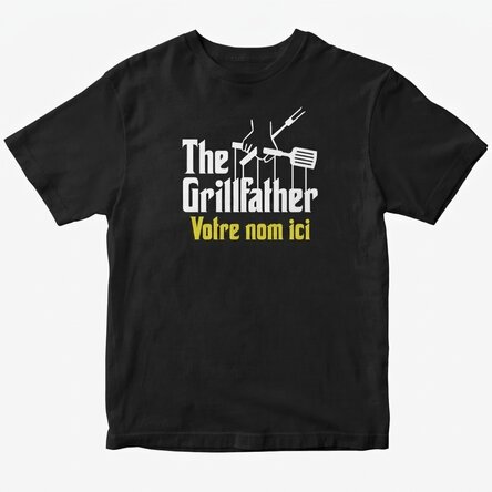T-shirt en coton personnalisé avec un texte - The grillfather