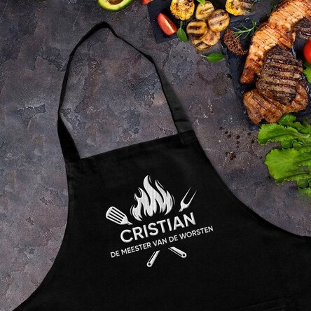 Gepersonaliseerde set met boodschap - De meester van de barbecue