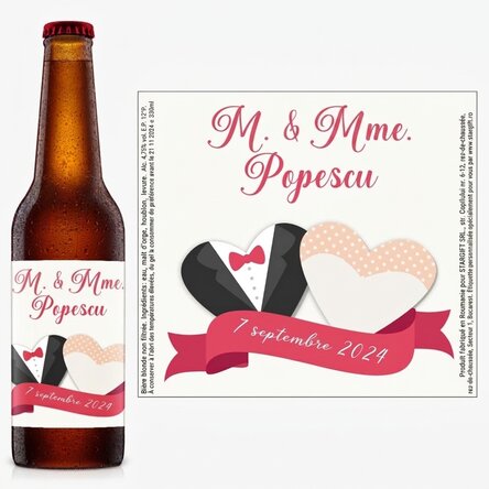 Bière personnalisée avec un message - Mariage