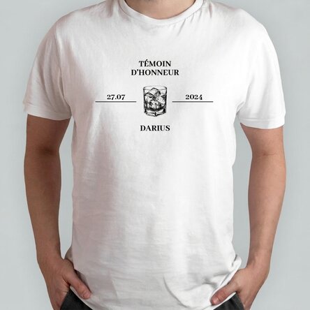 T-shirt en coton personnalisé avec un texte - Garçon d'honneur
