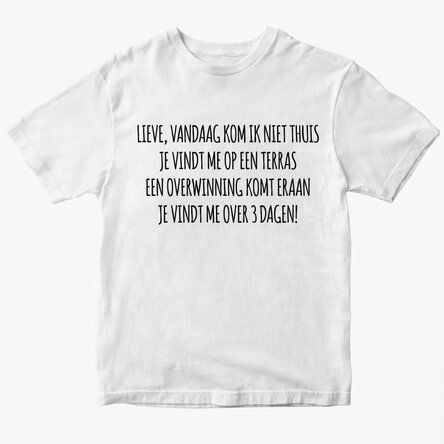 Katoenen T-shirt met gepersonaliseerde tekst - Evadare EURO